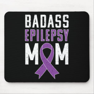Epilepsy Awareness Byd Epilepsy Mum Purple Ribbon  Mouse Pad