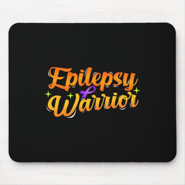 Epilepsy Awareness Care Usa Epileptic Warrior Surv Mouse Pad (Front)