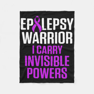Epilepsy Awareness Carry Epileptic Warrior Survivo Fleece Blanket