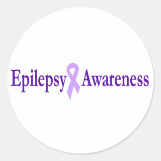 epilepsy awareness classic round sticker
