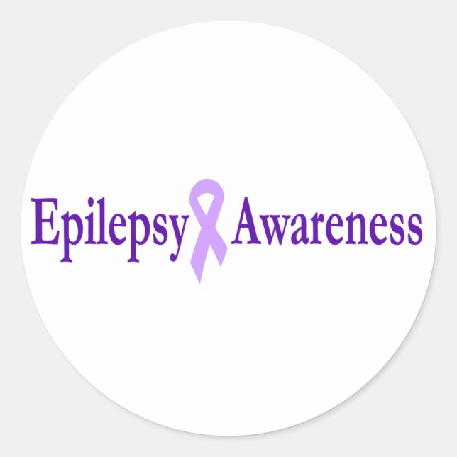 epilepsy awareness classic round sticker (Front)