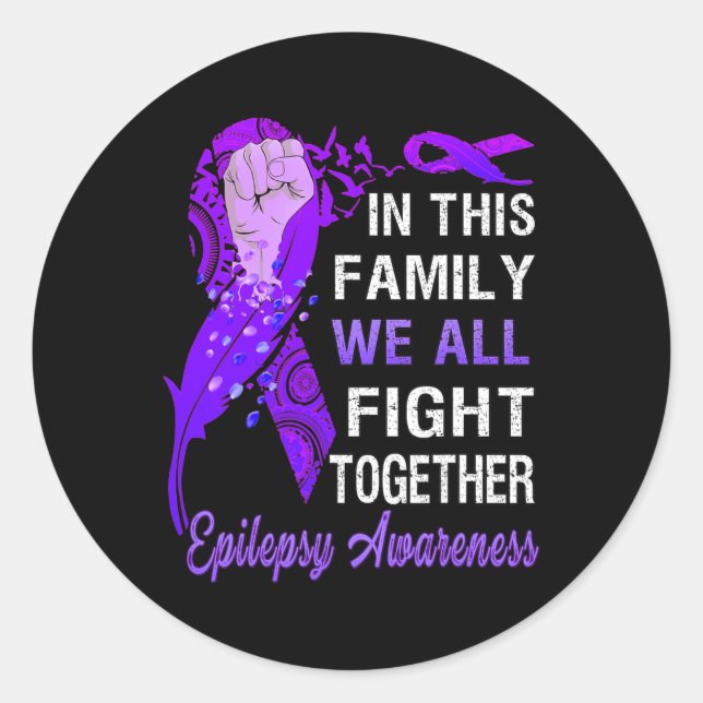 Epilepsy Awareness  Classic Round Sticker (Front)