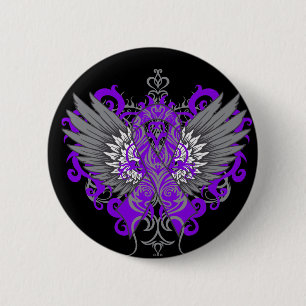 Epilepsy Awareness Cool Wings 6 Cm Round Badge
