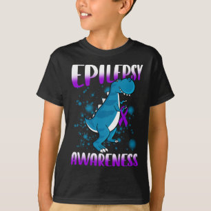 Epilepsy Awareness Cute Dinosaur Warrior T-Shirt
