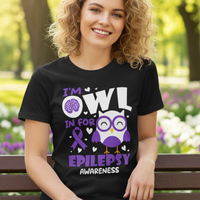 Epilepsy Awareness Cute Owl Gift Tri-Blend Shirt (Creator Uploaded)