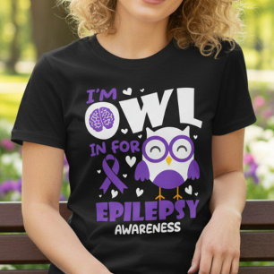 Epilepsy Awareness Cute Owl Gift Tri-Blend Shirt