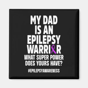 Epilepsy Awareness Dad Power Epileptic Warrior Sur Magnet