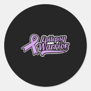 Epilepsy Awareness Design Warrior Gift Classic Round Sticker
