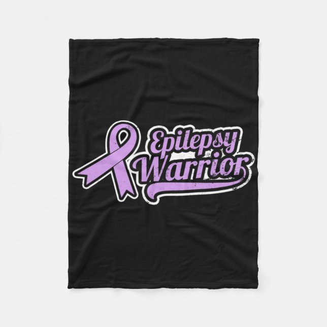 Epilepsy Awareness Design Warrior Gift  Fleece Blanket (Front)
