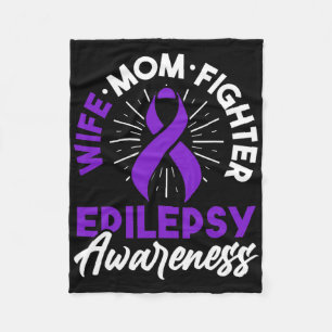 Epilepsy Awareness Disease Fun Epileptic Warrior S Fleece Blanket