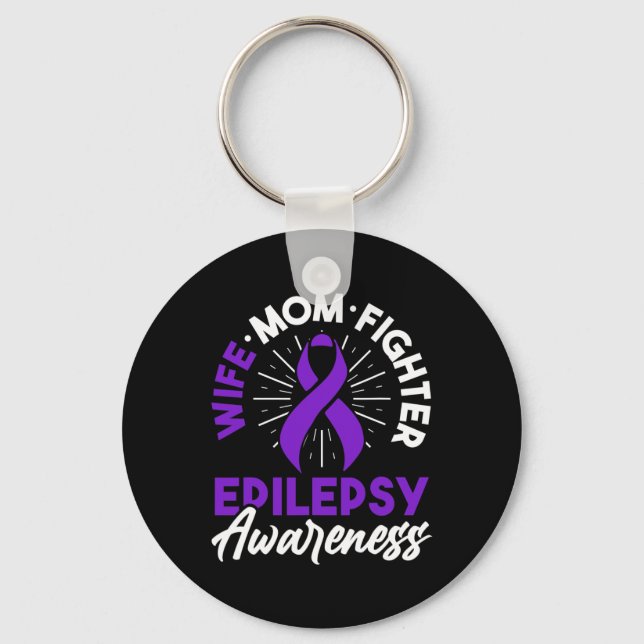 Epilepsy Awareness Disease Fun Epileptic Warrior S Key Ring (Front)