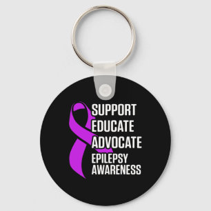 Epilepsy Awareness Educate Epileptic Warrior Survi Key Ring