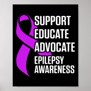 Epilepsy Awareness Educate Epileptic Warrior Survi Poster
