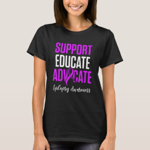 Epilepsy Awareness Educate Epileptic Warrior Survi T-Shirt