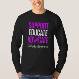 Epilepsy Awareness Educate Epileptic Warrior Survi T-Shirt