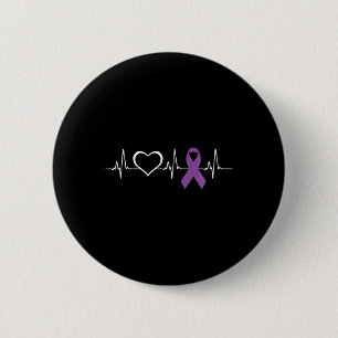Epilepsy Awareness Epilepsy Awareness Heart 6 Cm Round Badge