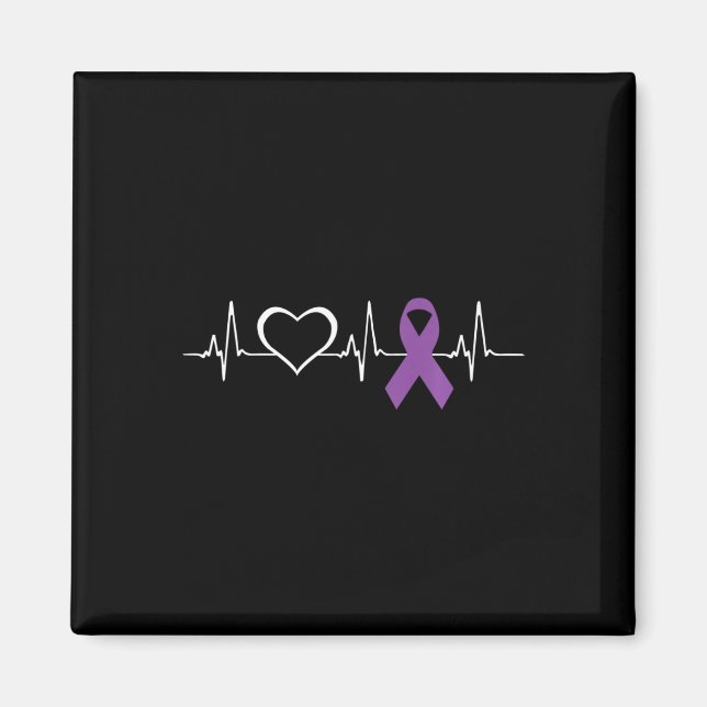 Epilepsy Awareness Epilepsy Awareness Heart  Magnet (Front)