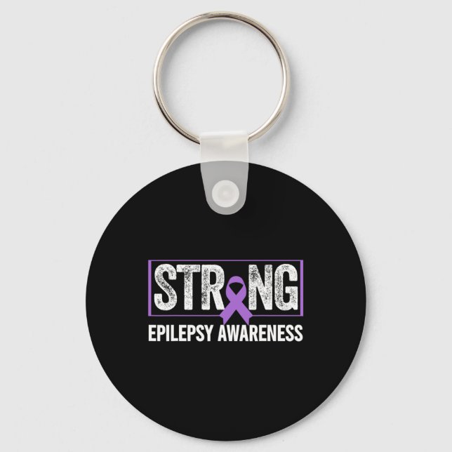 Epilepsy Awareness - Epilepsy Awareness Strong  Key Ring (Front)
