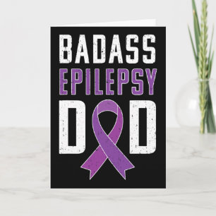 Epilepsy Awareness Epilepsy Dad Purple Ribbon  Card