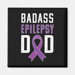 Epilepsy Awareness Epilepsy Dad Purple Ribbon Magnet