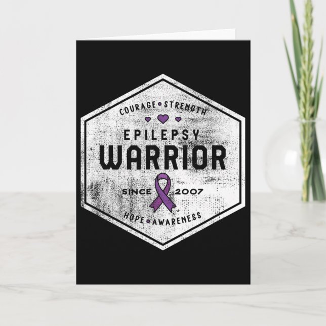 Epilepsy Awareness Epilepsy Warrior Since 2007  Card (Front)