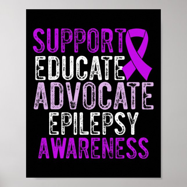 Epilepsy Awareness Epileptic Warrior Survivor 10  Poster (Front)