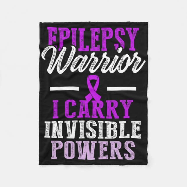 Epilepsy Awareness Epileptic Warrior Survivor 11  Fleece Blanket (Front)