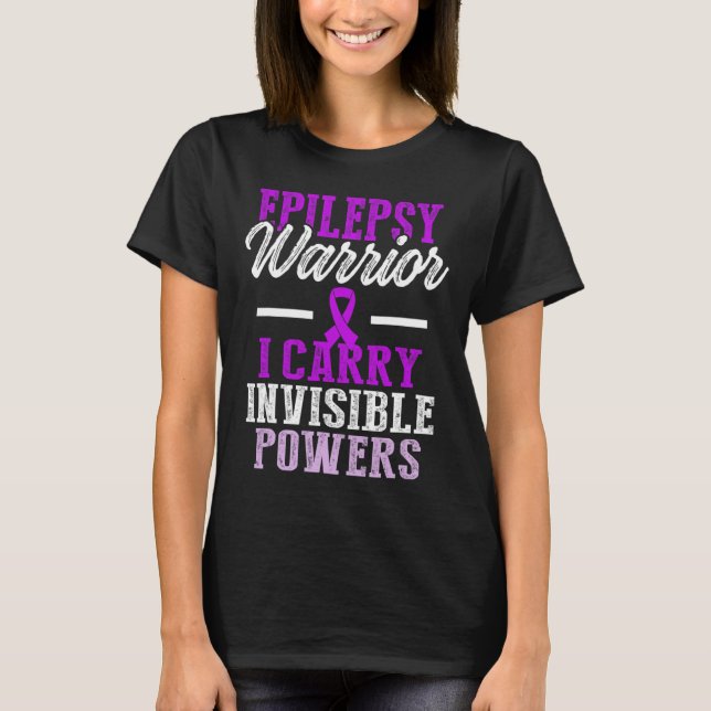 Epilepsy Awareness Epileptic Warrior Survivor 11  T-Shirt (Front)
