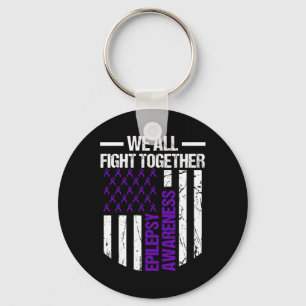 Epilepsy Awareness Epileptic Warrior Survivor 14 Key Ring