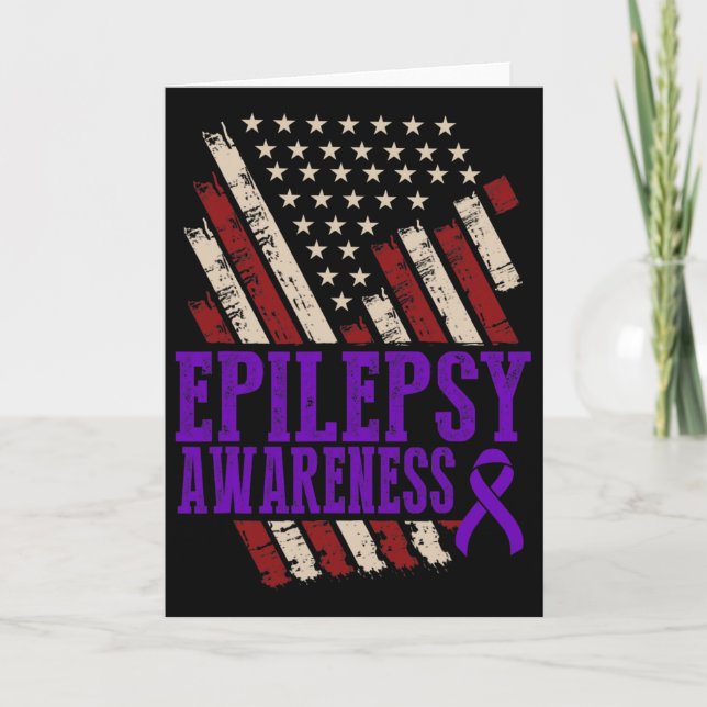 Epilepsy Awareness Epileptic Warrior Survivor 17  Card (Front)