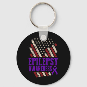 Epilepsy Awareness Epileptic Warrior Survivor 17  Key Ring