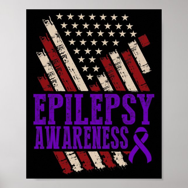 Epilepsy Awareness Epileptic Warrior Survivor 17 Poster (Front)