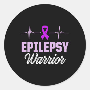 Epilepsy Awareness Epileptic Warrior Survivor 18  Classic Round Sticker