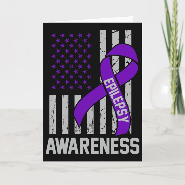 Epilepsy Awareness Epileptic Warrior Survivor 19  Card (Front)