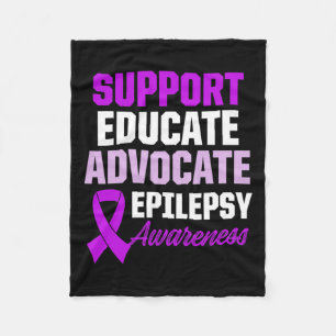 Epilepsy Awareness Epileptic Warrior Survivor 1 Fleece Blanket