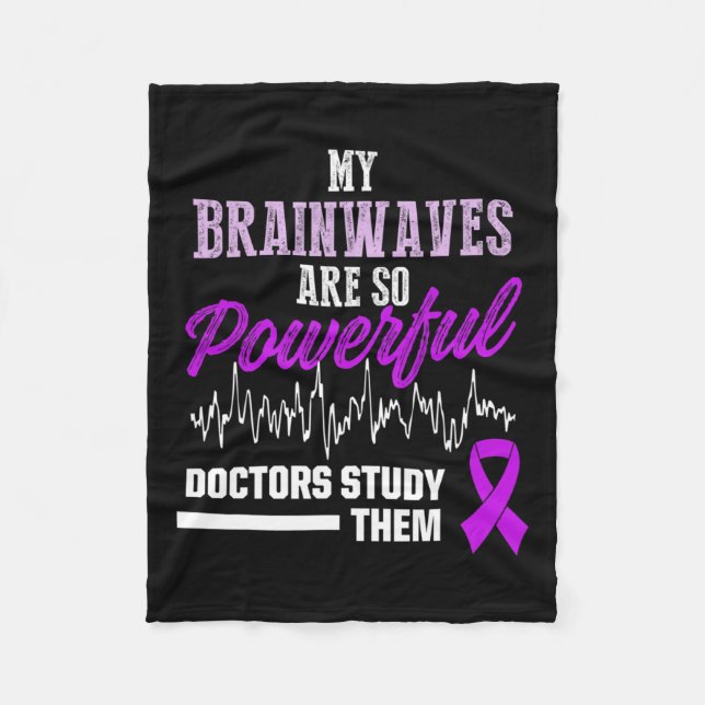Epilepsy Awareness Epileptic Warrior Survivor 21  Fleece Blanket (Front)