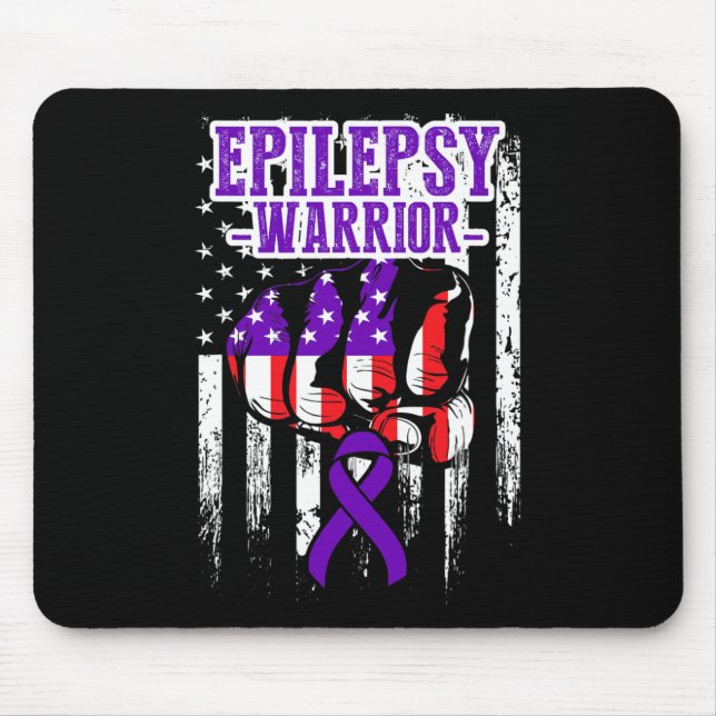Epilepsy Awareness Epileptic Warrior Survivor 22  Mouse Pad (Front)