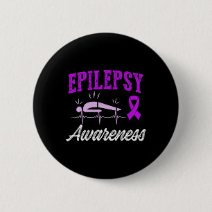 Epilepsy Awareness Epileptic Warrior Survivor 25  6 Cm Round Badge