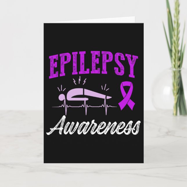 Epilepsy Awareness Epileptic Warrior Survivor 25  Card (Front)
