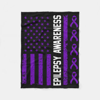 Epilepsy Awareness Epileptic Warrior Survivor 29  Fleece Blanket