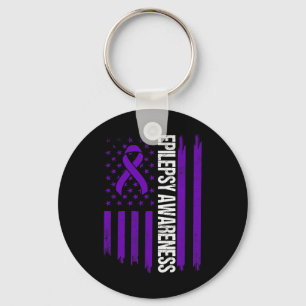 Epilepsy Awareness Epileptic Warrior Survivor 3 Key Ring