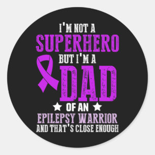 Epilepsy Awareness Epileptic Warrior Survivor 6  Classic Round Sticker