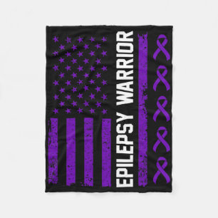 Epilepsy Awareness Epileptic Warrior Survivor 7 Fleece Blanket