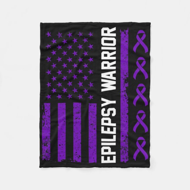Epilepsy Awareness Epileptic Warrior Survivor 7  Fleece Blanket (Front)