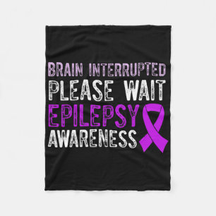 Epilepsy Awareness Epileptic Warrior Survivor 9 Fleece Blanket