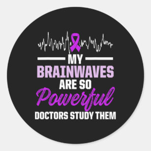 Epilepsy Awareness Epileptic Warrior Survivor Classic Round Sticker