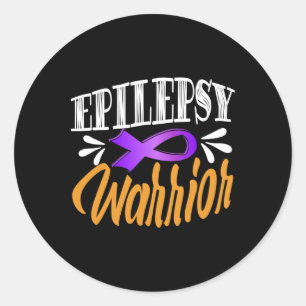 Epilepsy Awareness Fights Usa Epileptic Warrior Su Classic Round Sticker