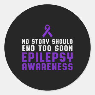 Epilepsy Awareness Fun Beat Epileptic Warrior Surv Classic Round Sticker