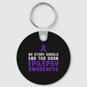 Epilepsy Awareness Fun Beat Epileptic Warrior Surv Key Ring