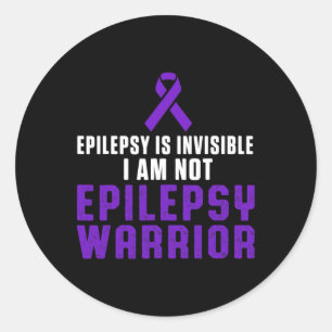 Epilepsy Awareness Fun Healthcare Epileptic Warrio Classic Round Sticker